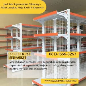 Jual Rak Supermarket Cibinong – Paket Lengkap Meja Kasir & Aksesoris