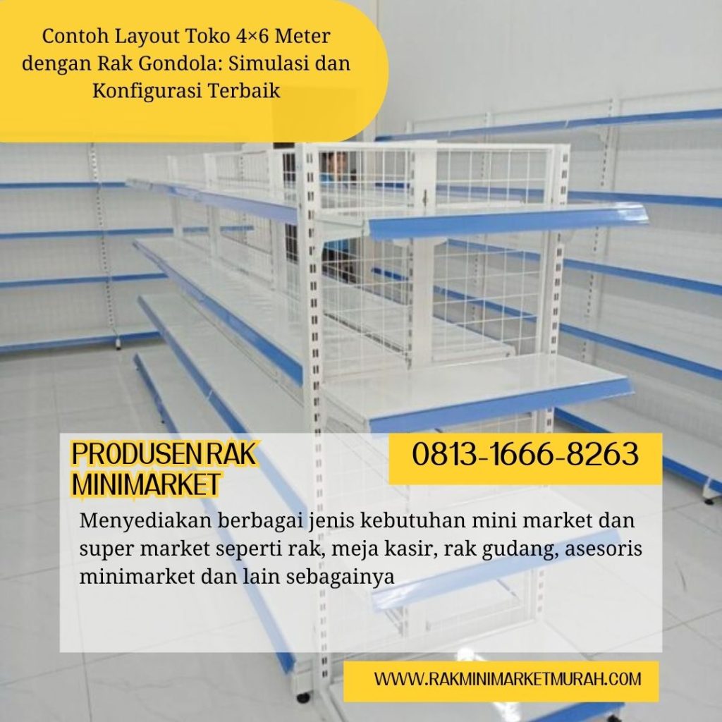Contoh Layout Toko 4×6 Meter dengan Rak Gondola: Simulasi dan Konfigurasi Terbaik