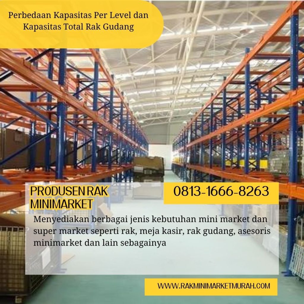 Perbedaan Kapasitas Per Level dan Kapasitas Total Rak Gudang